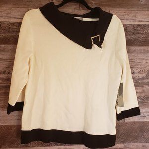 Designers Original White Bucle Sweater NWT Size XL